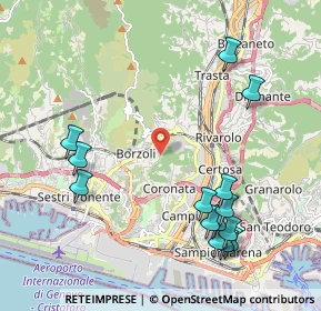 Mappa Via Forte Monte Guano, 16152 Genova GE, Italia (2.46857)