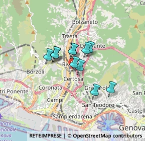Mappa Via Roggerone Giobatta, 16161 Genova GE, Italia (1.07583)
