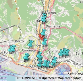 Mappa Via Roggerone Giobatta, 16161 Genova GE, Italia (2.2185)