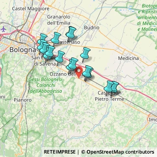 Mappa Via San Pietro, 40064 Ozzano dell'Emilia BO, Italia (6.68944)