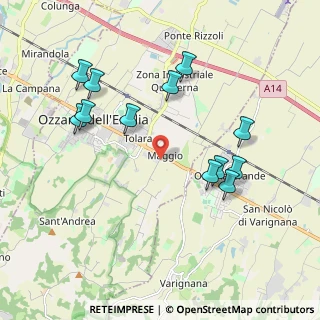 Mappa Via San Pietro, 40064 Ozzano dell'Emilia BO, Italia (2.04833)
