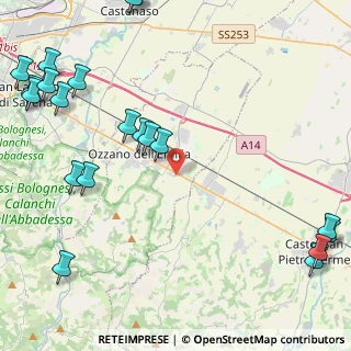 Mappa Via San Pietro, 40064 Ozzano dell'Emilia BO, Italia (6.49)