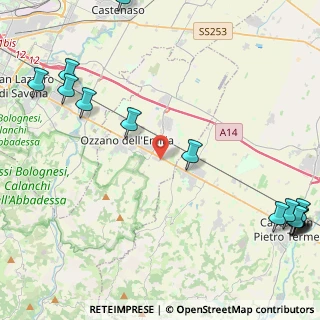 Mappa Via San Pietro, 40064 Ozzano dell'Emilia BO, Italia (6.81267)