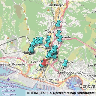 Mappa Via Trenta Giugno, 16161 Genova GE, Italia (1.2695)