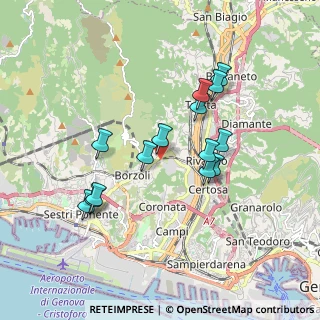 Mappa Via Fratelli di Coronata, 16152 Genova GE, Italia (1.65786)