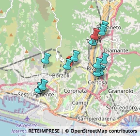 Mappa Via Militare di Borzoli, 16153 Genova GE, Italia (1.70071)