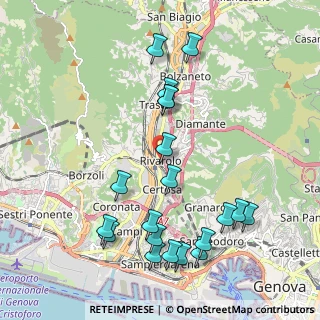 Mappa Via alla Chiesa di Rivarolo, 16161 Genova GE, Italia (2.3055)