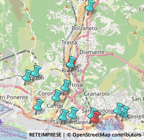 Mappa Via alla Chiesa di Rivarolo, 16161 Genova GE, Italia (2.68538)