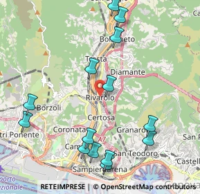 Mappa Via alla Chiesa di Rivarolo, 16161 Genova GE, Italia (2.43)