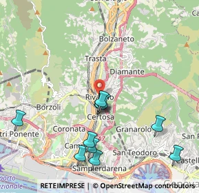 Mappa Via alla Chiesa di Rivarolo, 16161 Genova GE, Italia (2.18)