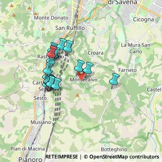 Mappa Via Montecalvo, 40065 Pianoro BO, Italia (1.7225)