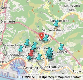 Mappa Salita del Montino, 16137 Genova GE, Italia (1.86867)