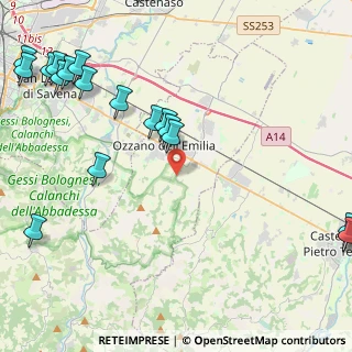 Mappa Via Tolara di Sopra, 40064 Ozzano dell'Emilia BO, Italia (6.4155)
