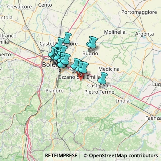 Mappa Via Tolara di Sopra, 40064 Ozzano dell'Emilia BO, Italia (10.8975)