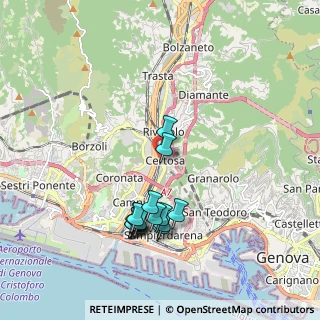 Mappa Piazza Facchini, 16159 Genova GE, Italia (1.90867)