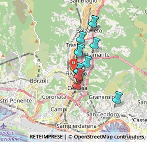 Mappa Via Teresa Durazzo Pallavicini, 16161 Genova GE, Italia (1.24417)