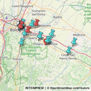 Mappa Via Gino Berti, 40064 Ozzano dell'Emilia BO, Italia (8.3605)