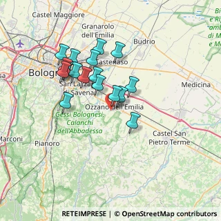 Mappa Via Giuseppe Impastato, 40064 Ozzano dell'Emilia BO, Italia (6.34588)