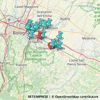 Mappa Via Giuseppe Impastato, 40064 Ozzano dell'Emilia BO, Italia (6.53933)