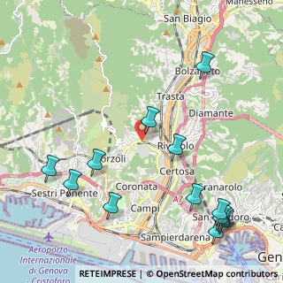 Mappa Via Borzoli, 16161 Genova GE, Italia (2.74615)