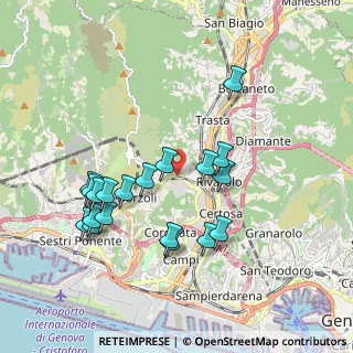 Mappa Via Borzoli, 16161 Genova GE, Italia (1.89474)
