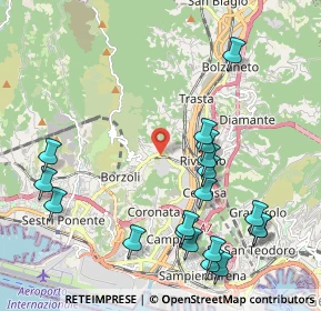Mappa Via Borzoli, 16161 Genova GE, Italia (2.48421)