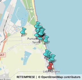 Mappa Via delle Naiadi, 48122 Punta Marina RA, Italia (1.1275)