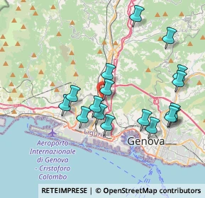 Mappa Via alla Stazione di Rivarolo, 16161 Genova GE, Italia (3.86176)