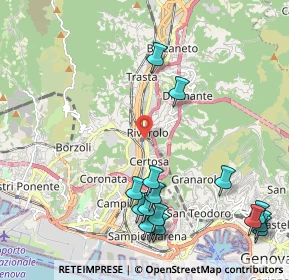 Mappa Via alla Stazione di Rivarolo, 16161 Genova GE, Italia (2.66375)