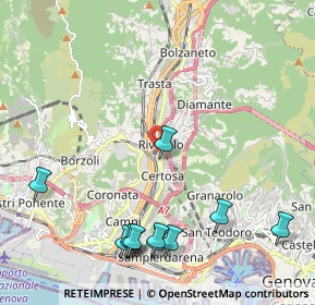Mappa Via alla Stazione di Rivarolo, 16161 Genova GE, Italia (2.64)