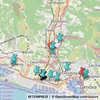 Mappa Via alla Stazione di Rivarolo, 16161 Genova GE, Italia (2.6215)