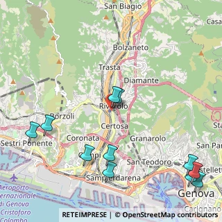 Mappa Via alla Stazione di Rivarolo, 16161 Genova GE, Italia (2.82909)