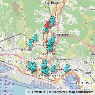 Mappa Via alla Stazione di Rivarolo, 16161 Genova GE, Italia (1.851)