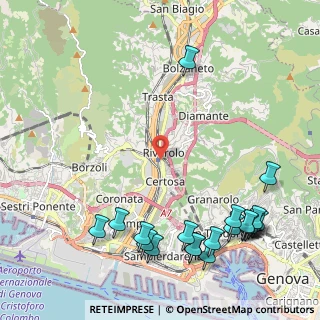 Mappa Via alla Stazione di Rivarolo, 16161 Genova GE, Italia (2.946)