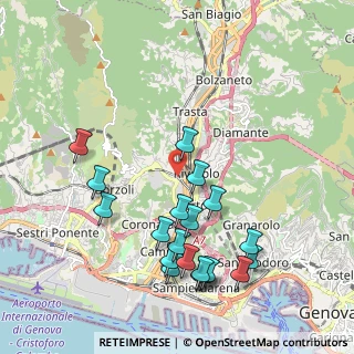 Mappa Via Fegino, 16161 Genova GE, Italia (2.22)