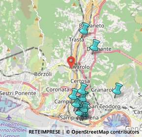 Mappa Via Fegino, 16161 Genova GE, Italia (2.37833)