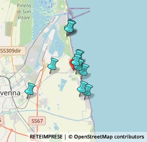 Mappa Via della Prora, 48122 Punta Marina RA, Italia (2.41417)