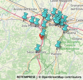 Mappa Via Porrettana, 40037 Borgonuovo BO, Italia (7.488)