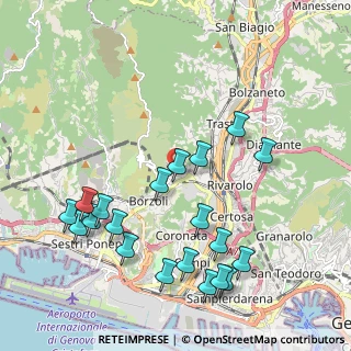 Mappa Via Lago Figoi, 16161 Genova GE, Italia (2.328)