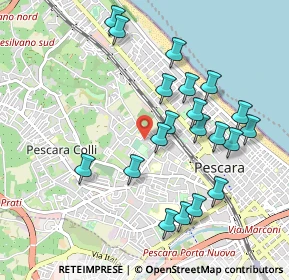Mappa Via Nino Sospiri, 65125 Pescara PE, Italia (1.021)