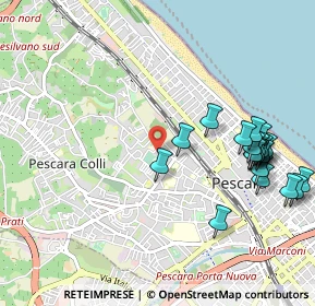 Mappa Via Nino Sospiri, 65125 Pescara PE, Italia (1.221)