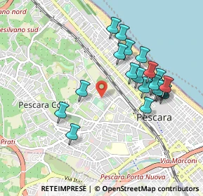 Mappa Via Nino Sospiri, 65125 Pescara PE, Italia (0.9625)