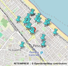 Mappa Piazza dei Martiri Pennesi, 65123 Pescara PE, Italia (0.385)