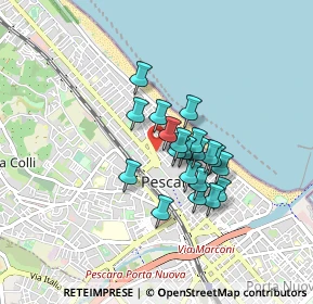 Mappa Piazza dei Martiri Pennesi, 65123 Pescara PE, Italia (0.6235)