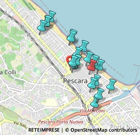 Mappa Piazza dei Martiri Pennesi, 65123 Pescara PE, Italia (0.8095)