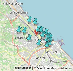 Mappa Via Leonardo Da Vinci, 65124 Pescara PE, Italia (1.256)