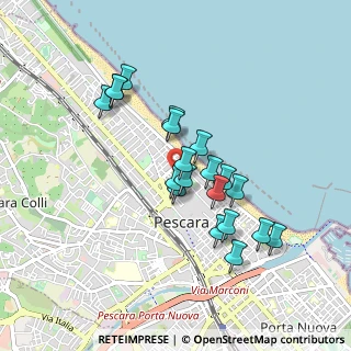 Mappa Via Nicolò Tommaseo, 65123 Pescara PE, Italia (0.8105)