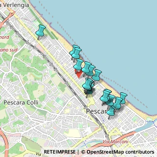 Mappa Via Nino Bixio, 65123 Pescara PE, Italia (0.8205)