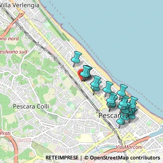 Mappa Via Donatello, 65124 Pescara PE, Italia (1.0535)