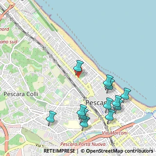 Mappa Viale Giovanni Bovio, 65123 Pescara PE, Italia (1.24667)